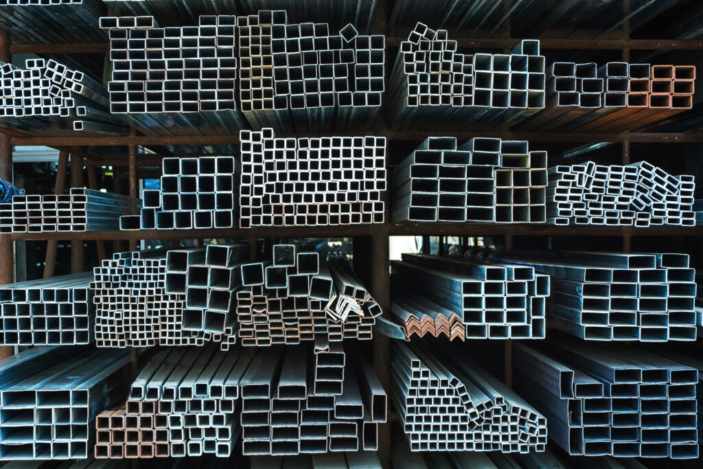 large steel factory warehouse
